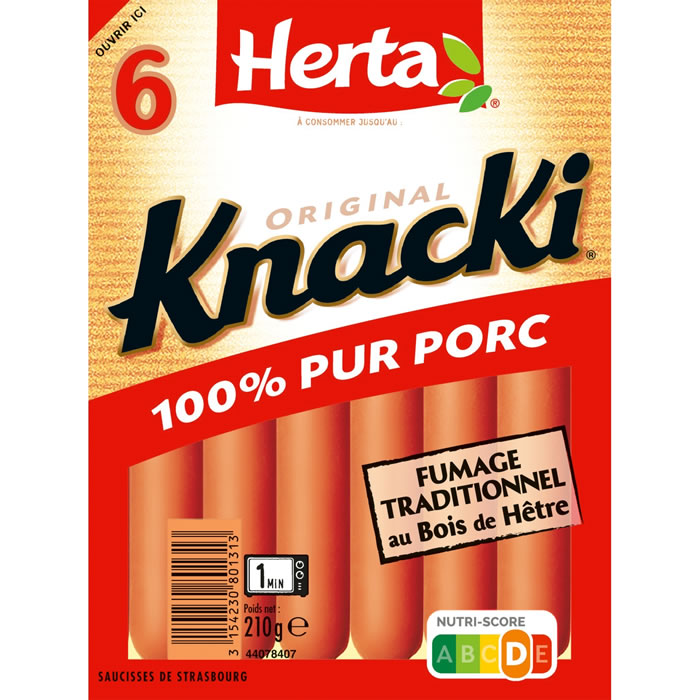 HERTA Knacki – Saucisses de Strasbourg Petit Format 210g