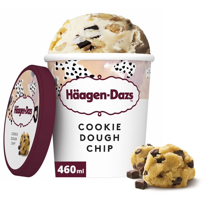HÄAGEN-DAZS – Crème glacée vanille avec morceaux de pâte à cookie