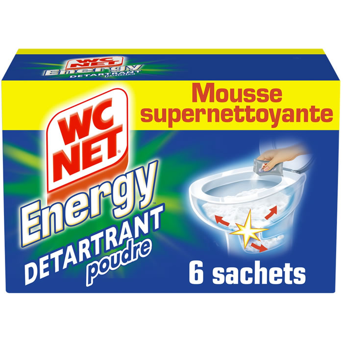 WC NET Energy Poudre nettoyante WC détartrant – 6 sachets