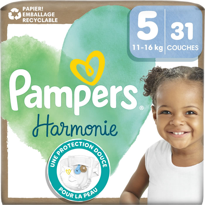 PAMPERS Harmonie – Couches taille 5 (11-16 kg) 31 couches