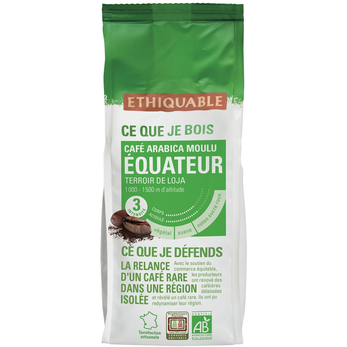 ETHIQUABLE – Café moulu terroir de Loja N°3 bio – 250 g