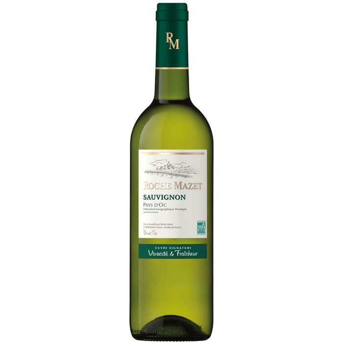 ROCHE MAZET – Vin blanc sec IGP PAYS D’OC Sauvignon 75 cl