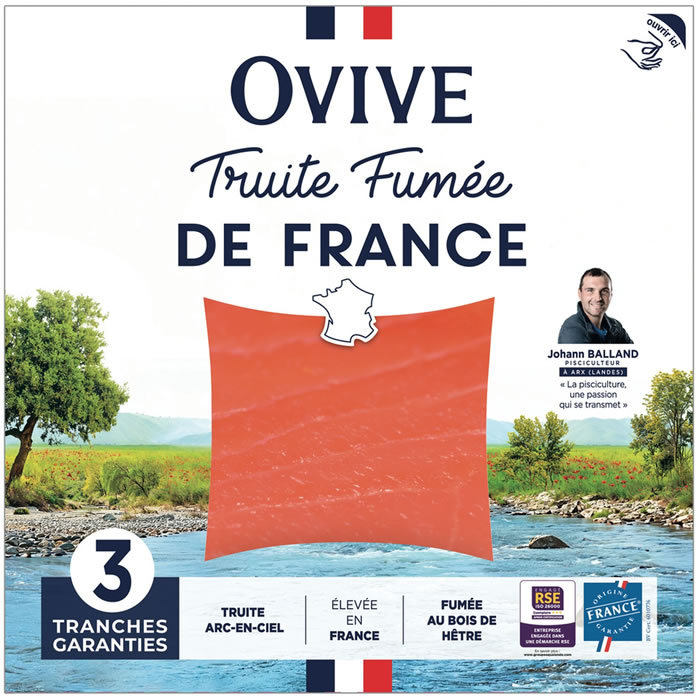OVIVE – Truite fumé de France au bois de hêtre 100 g