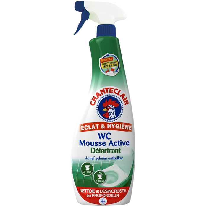 CHANTECLAIR Mousse nettoyante spray WC active détartrant 625 ml
