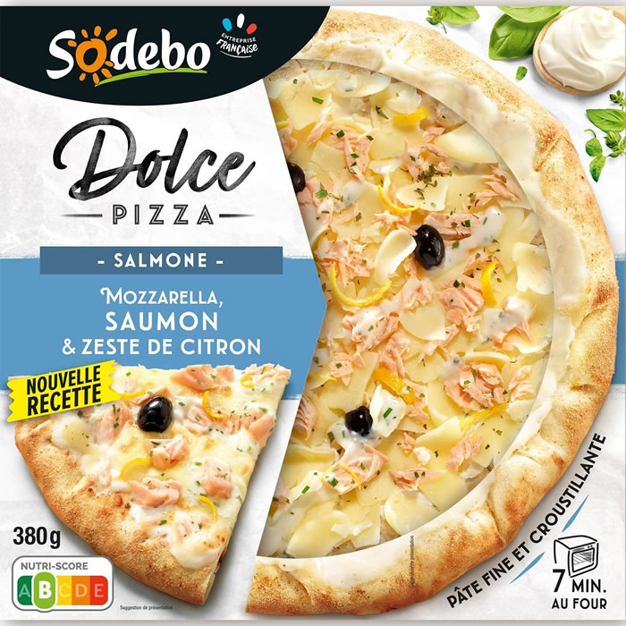 SODEBO – Pizza saumon, fromage et zeste de citron 380g