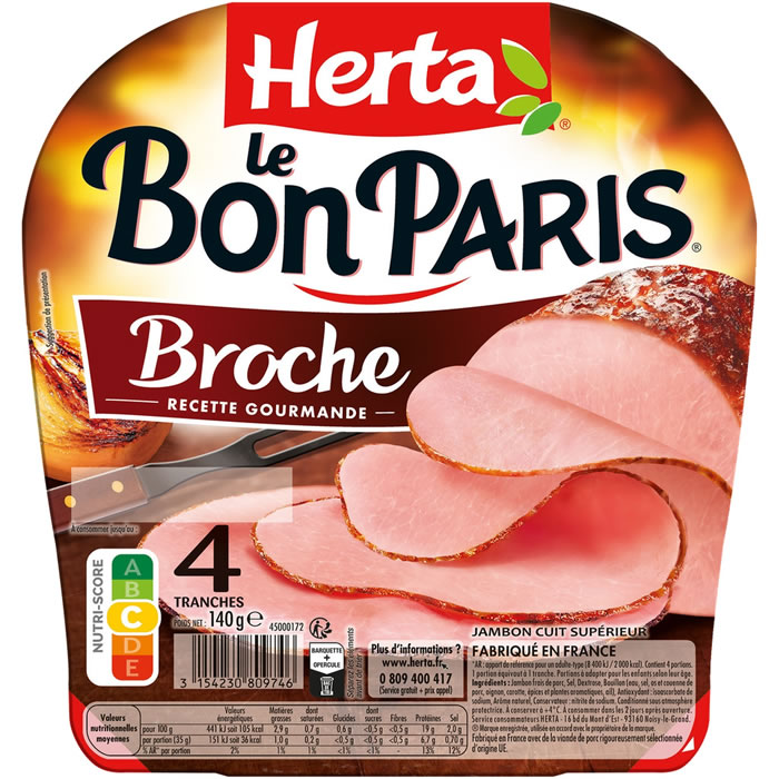 HERTA Le Bon Paris Jambon cuit à la broche