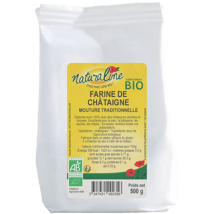 NATURALINE – Farine de châtaigne bio 500 g