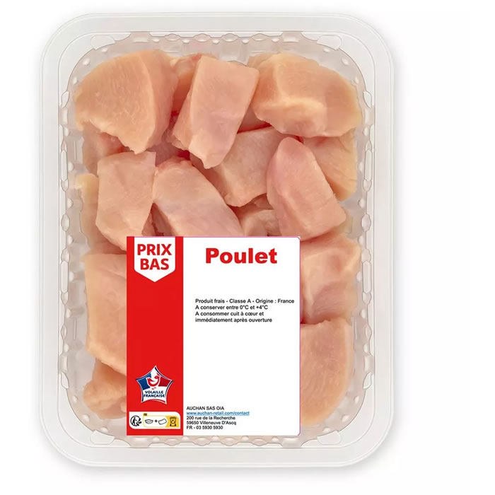 Cubes de filet de poulet – AUCHAN
