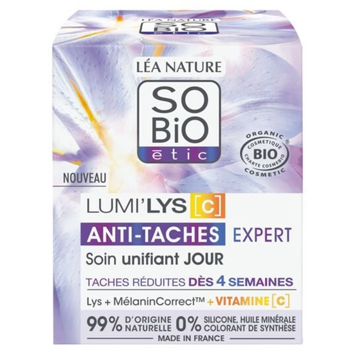 SO BIO ETIC Lumi’Lys Soin visage jour anti-tâche bio – 50ml