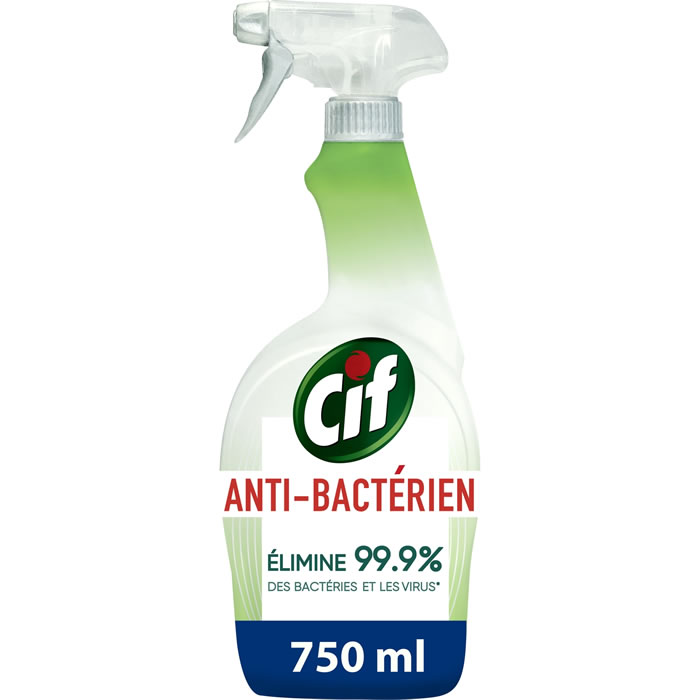CIF Nettoyant spray multi-usages anti-bactérien 750 ml