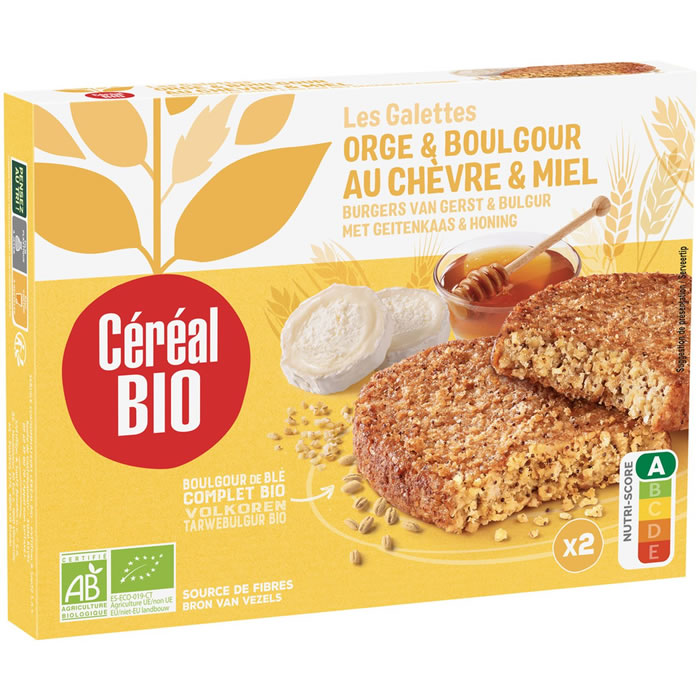 CEREAL BIO – Galettes d’orge et boulgour au chèvre miel bio 2x100g