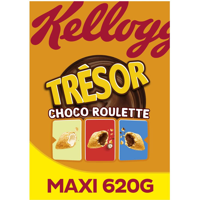 KELLOGG’S Trésor – Céréales fourrées aux 3 chocolats 620 g