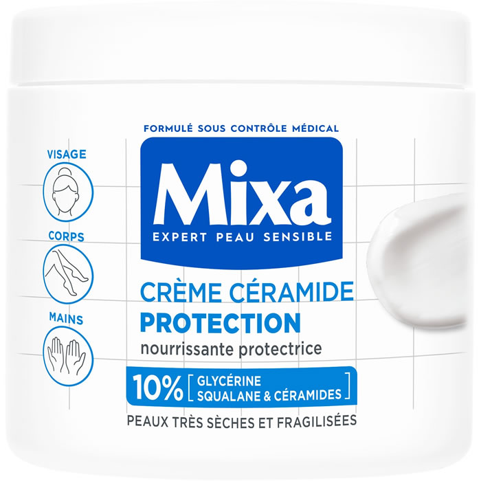 MIXA Expert – Crème céramide protectrice corps, visage et mains 400 ml