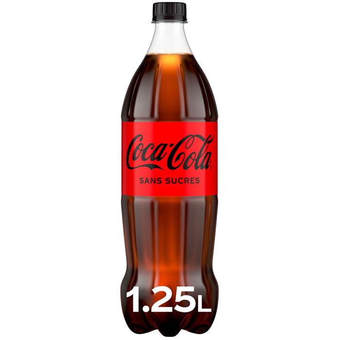 COCA-COLA – Boisson gazeuse aux extraits végétaux sans sucres 1,25 L