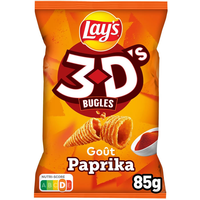 LAY’S 3D’s Biscuits soufflés saveur paprika 85g