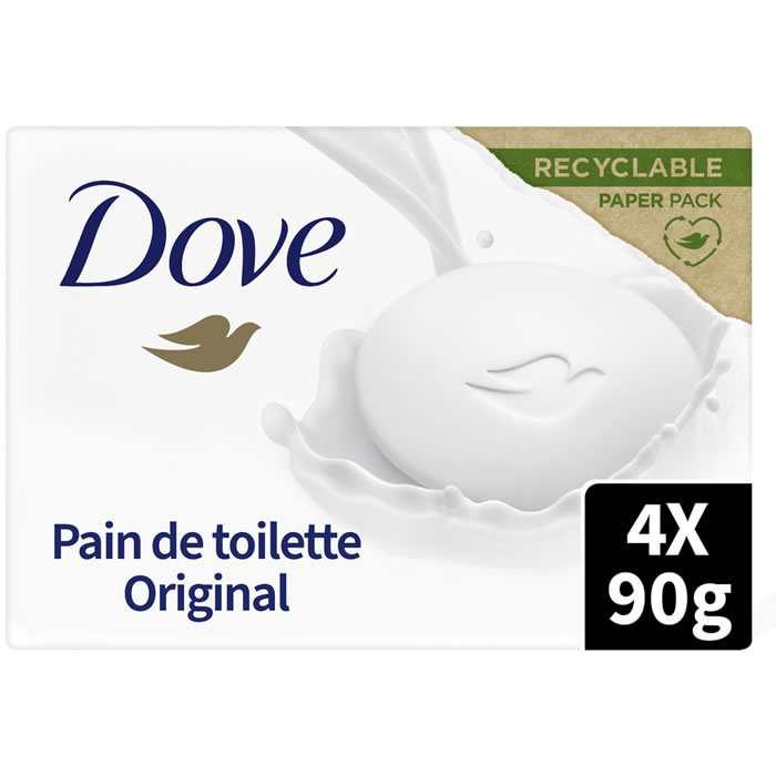 DOVE Original – Savon solide à la crème hydratante 4 savons