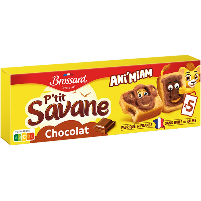 BROSSARD P’tit Savane – Gâteaux fourrés au chocolat au lait 150g
