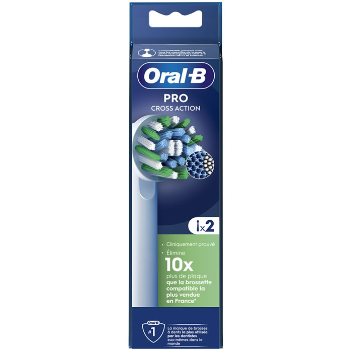 ORAL-B Pro Cross Action – Brossettes 2 unités