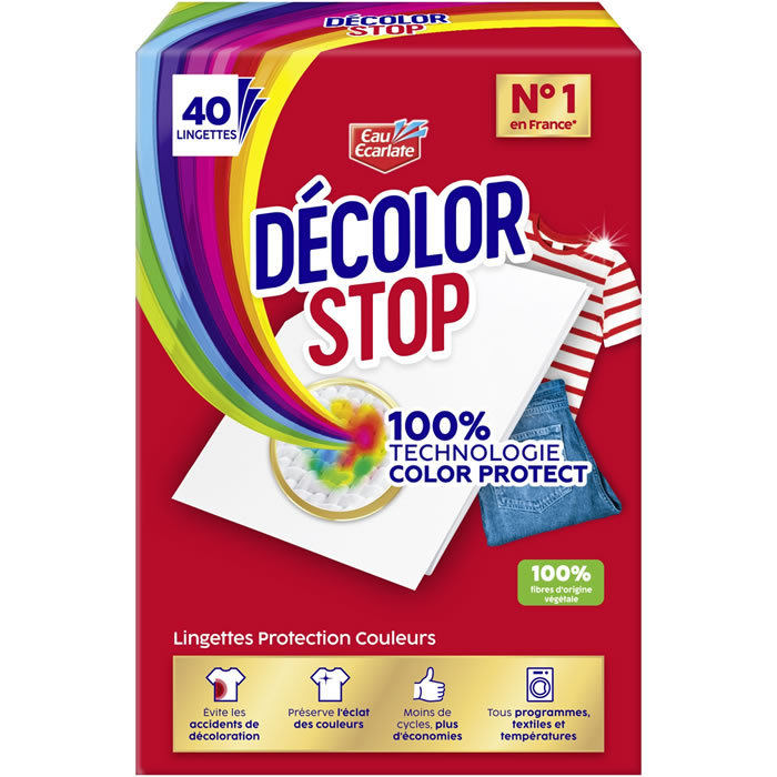 EAU ECARLATE Décolor Stop lingettes protection anti-décoloration x40