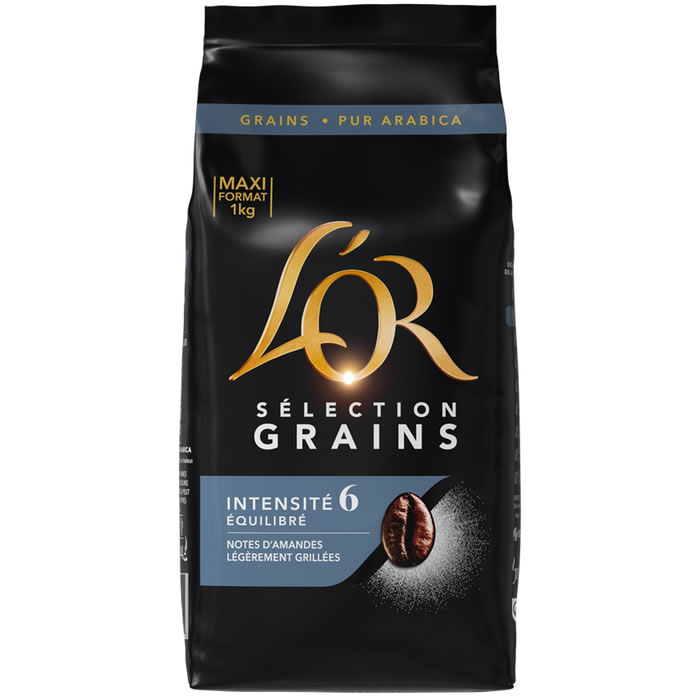 L’OR – Café en grain pur arabica N°6 Grand Format 1kg