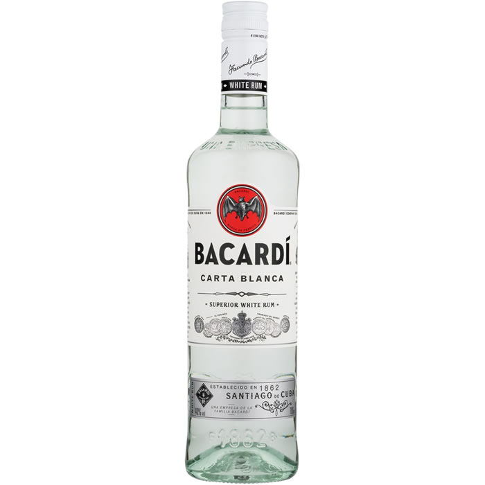 BACARDI Carta Blanca – Rhum blanc cubain 70cl