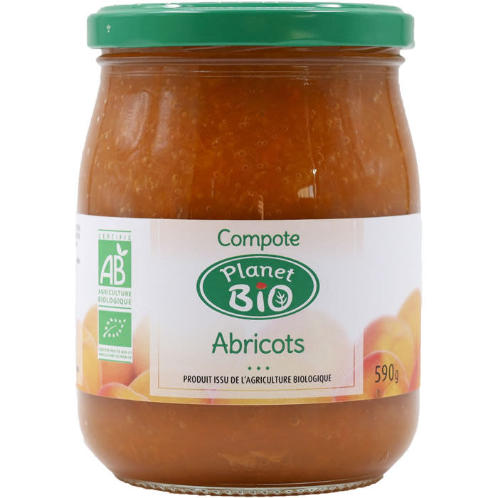 PLANET BIO – Compote d’abricots bio 590 g
