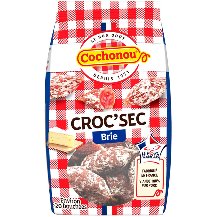 COCHONOU Croc’Sec – Mini saucissons secs au brie 130g