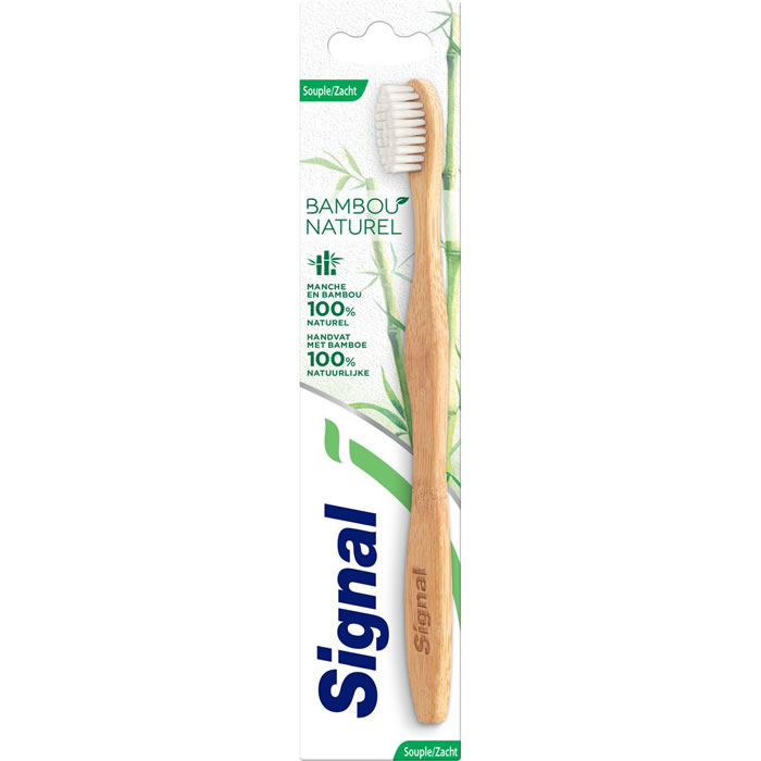 SIGNAL – Brosse à dents souple en bambou 1 unité