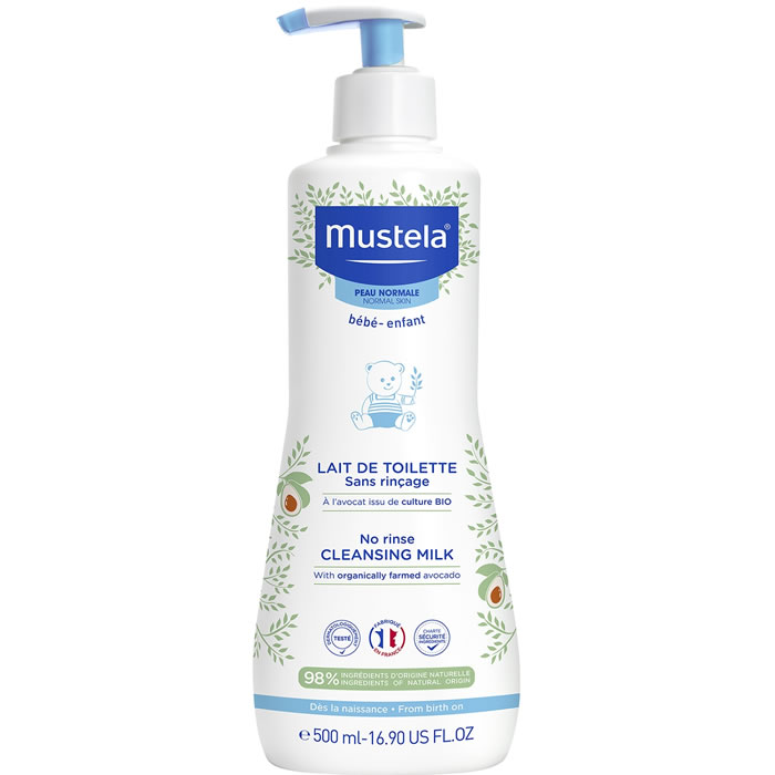 MUSTELA Lait de toilette sans rinçage à l’avocat bio 500 ml