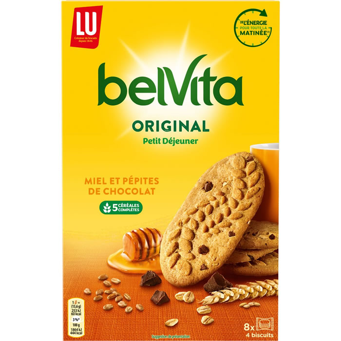 BELVITA – Biscuits petit-déj pépites chocolat & miel (435g) 435 g