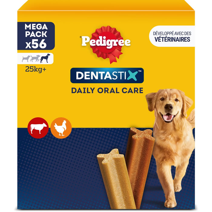 PEDIGREE Dentastix – Bâtonnets hygiène bucco-dentaire grand chien (56 x 38,5 g)