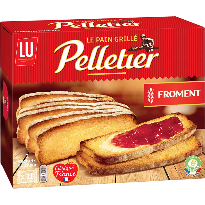 PELLETIER – Pain grillé au froment 2 x 225 g