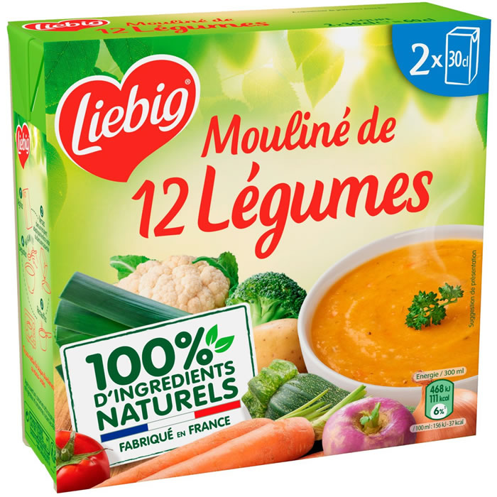 LIEBIG – Soupe mouliné de 12 légumes 2x30cl