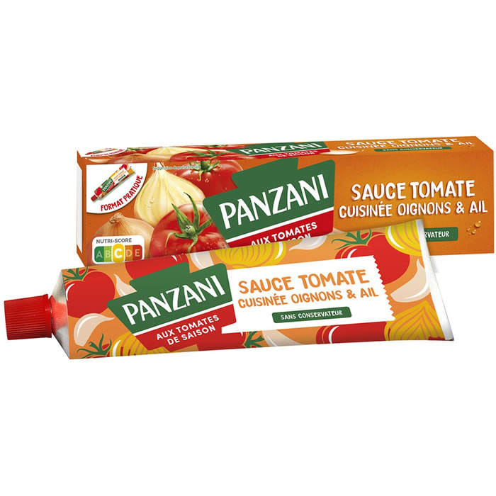 PANZANI – Sauce tomate cuisinée à l’ail et oignon – 180g