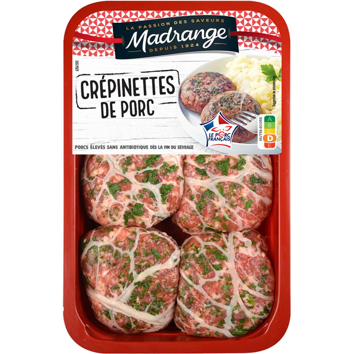 MADRANGE – Crépinettes de porc 6 x 128,3 g