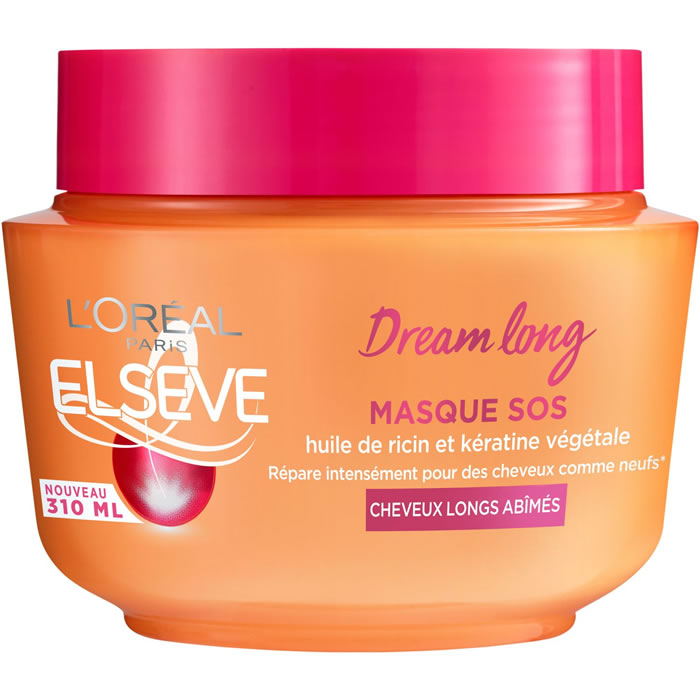 ELSEVE Dream Long – Masque cheveux reconstructeur huile de ricin et kératine 310 ml