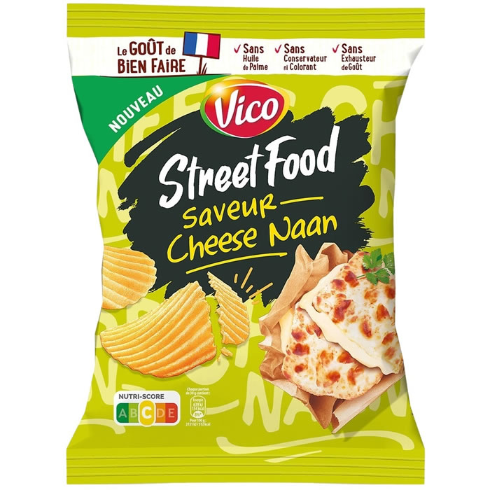 VICO Street Food – Chips ondulées au cheese naan 120g