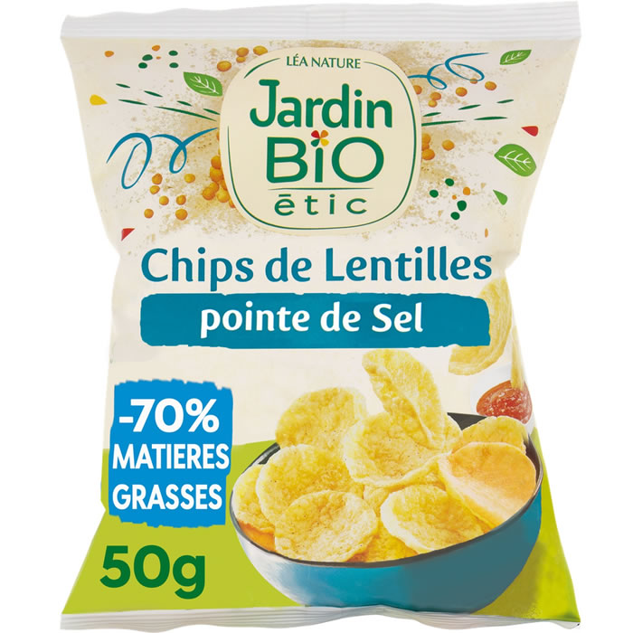 JARDIN BIO Étic – Chips de lentilles nature bio 50g