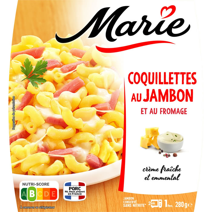 MARIE – Coquillette au jambon et fromage 280g