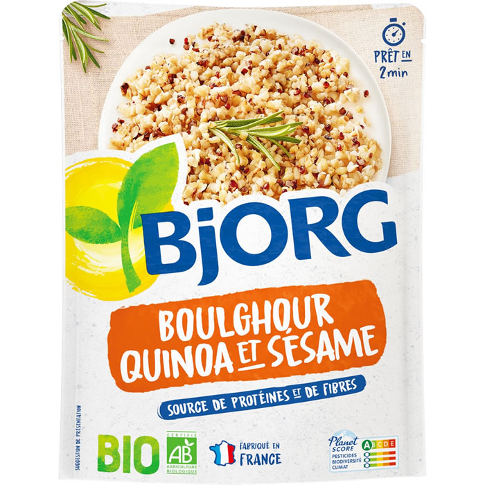 BJORG – Boulgour, quinoa et sésame micro-ondes bio