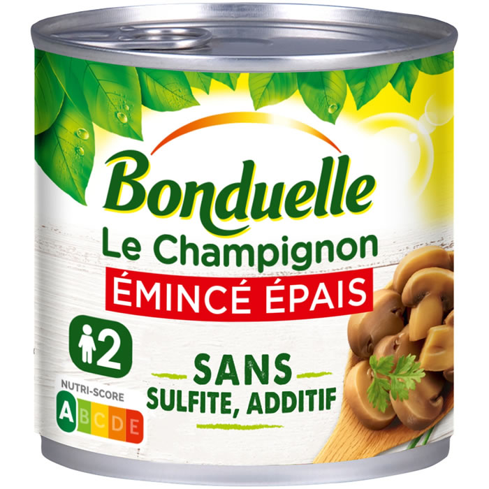 BONDUELLE – Champignons émincés épais 230g