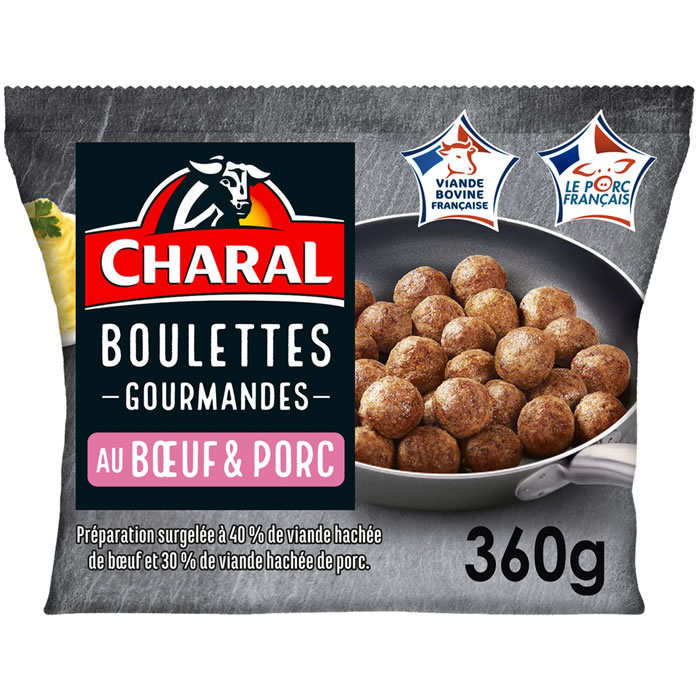 CHARAL – Boulettes de boeuf et porc 360g