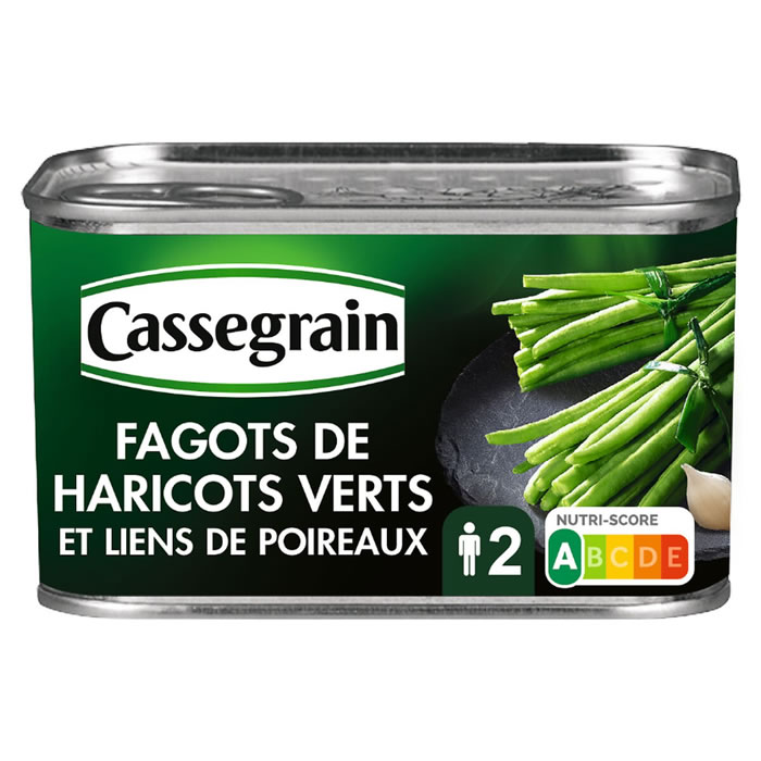 CASSEGRAIN – Fagots de haricots verts et liens de poireaux 220g