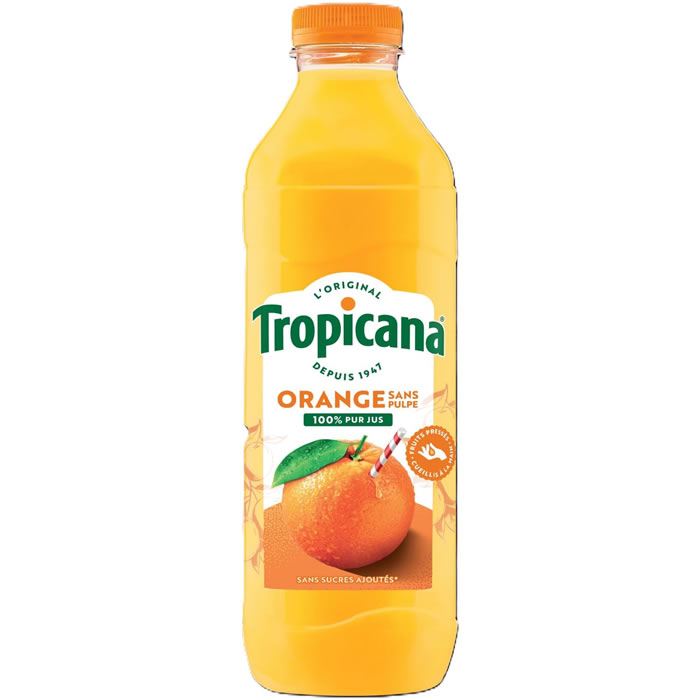 TROPICANA Pure Premium – Pur jus d’orange sans pulpe 1 L