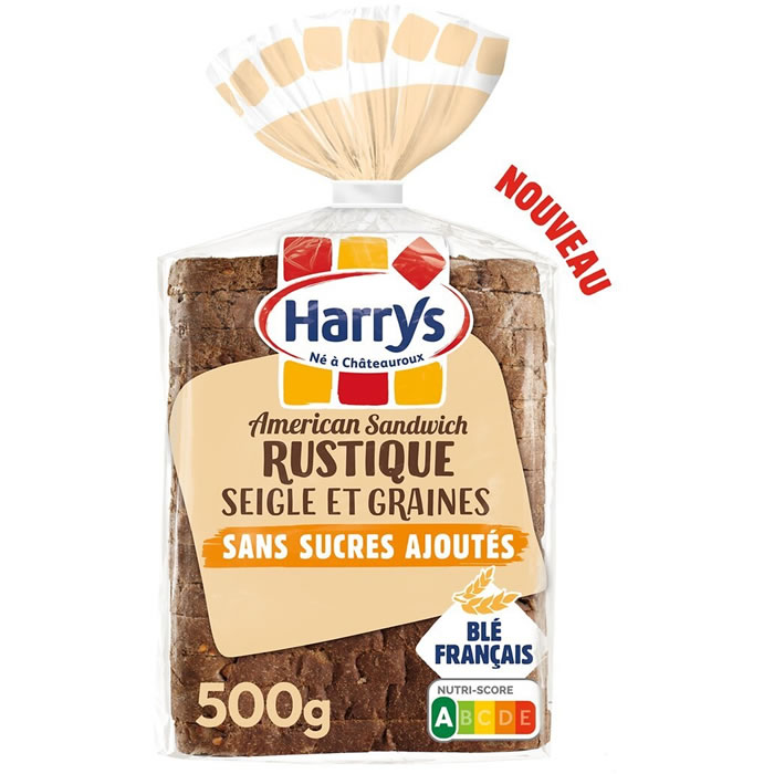Harrys American Sandwich – Pain de mie rustique sans sucres ajoutés 500g