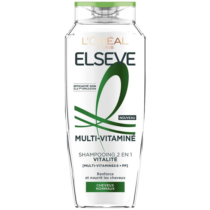 ELSEVE Multi-Vitaminé – Shampoing 2en1 vitalité 300 ml