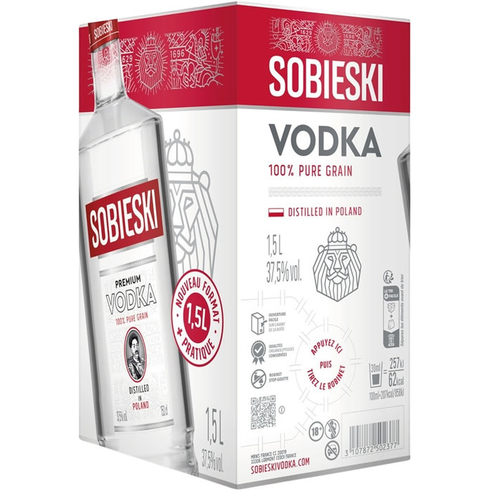 SOBIESKI – Vodka en cubi 1,5L