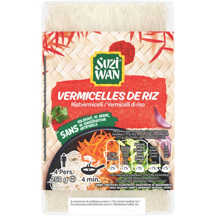 SUZI-WAN – Vermicelles de riz 250g