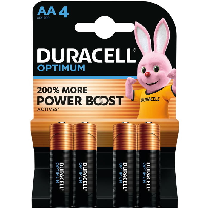 DURACELL Optimum Piles alcalines LR06 – type AA