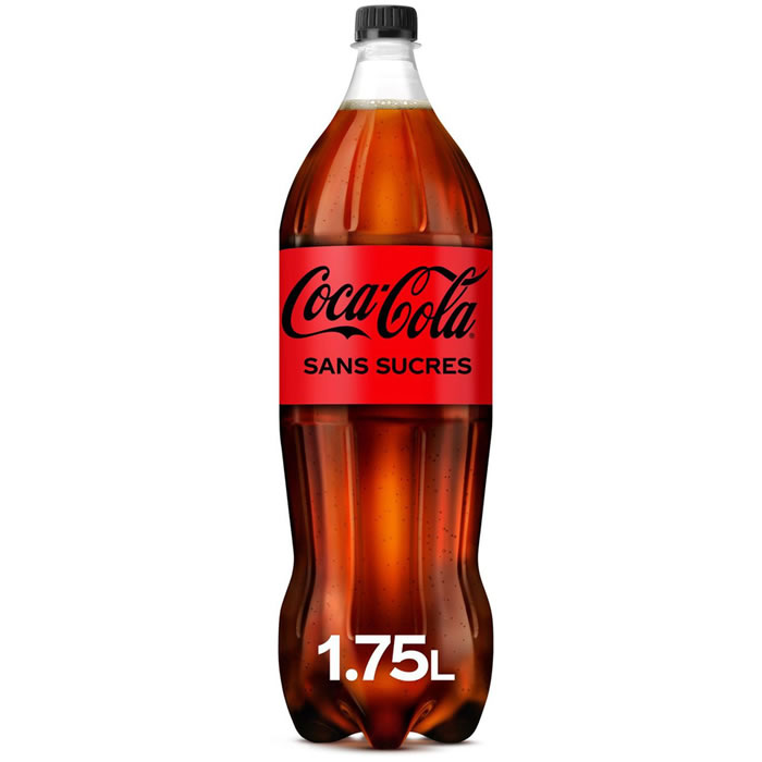 COCA-COLA – Boisson gazeuse aux extraits végétaux sans sucres 1,75 L
